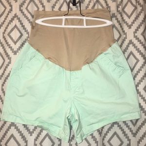 Aqua Old Navy Maternity Shorts Full Panel Sz 6